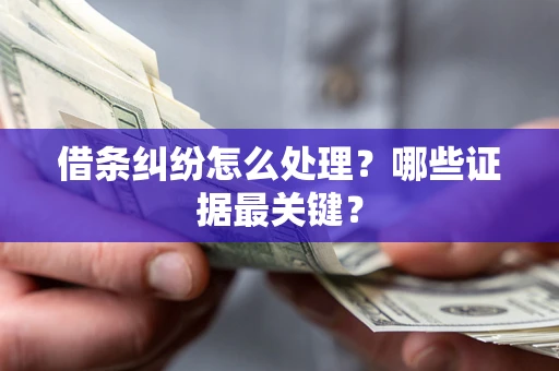 北京借条纠纷怎么处理？哪些证据最关键？