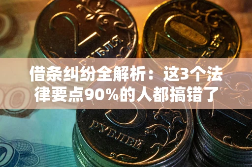 北京借条纠纷全解析：这3个法律要点90%的人都搞错了
