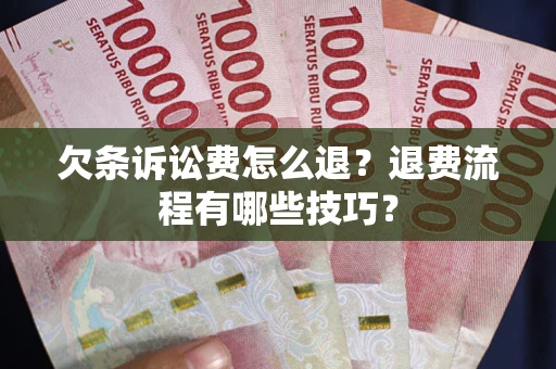 北京欠条诉讼费怎么退？退费流程有哪些技巧？