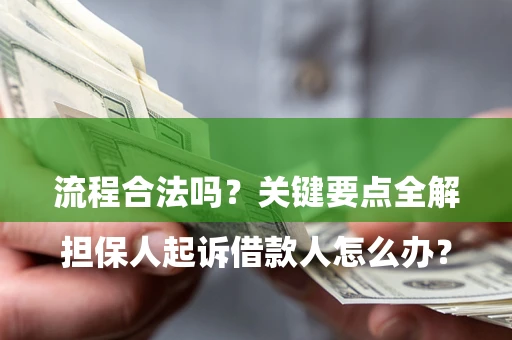 北京

担保人起诉借款人怎么办？流程合法吗？关键要点全解析